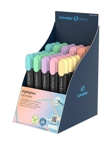 MARCADOR FLUOR SCHNEIDER JOB PASTEL SURTIDO EXPOSITOR de 85