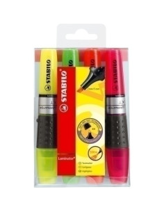 MARCADOR FLUOR STABILO LUMINATOR 71 ESTUCHE DE 4