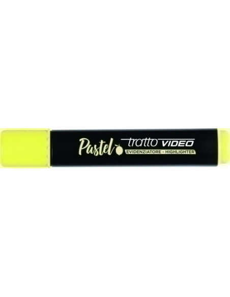 MARCADOR FLUOR TRATTO VIDEO PASTEL AMARILLO LIMON CAJA de 12