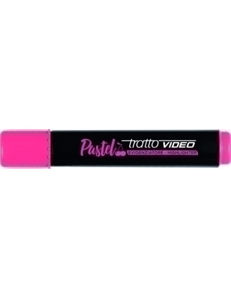 MARCADOR FLUOR TRATTO VIDEO PASTEL ROJO CEREZA CAJA de 12