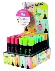 MARCADOR FLUOR TRATTO VIDEO PASTEL SURTIDO EXPOSITOR DE 48