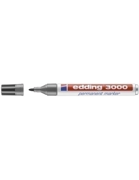 MARCADOR PERMANENTE EDDING 3000 CONICO GRIS
