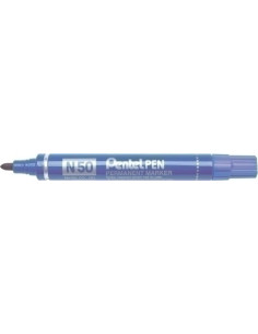 MARCADOR PERMANENTE PENTEL N50 CONICO AZUL