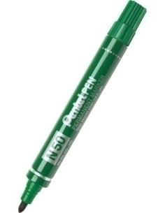 MARCADOR PERMANENTE PENTEL N50 CONICO VERDE