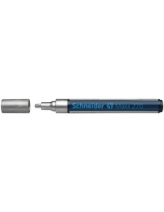 MARCADOR PERMANENTE SCHNEIDER MAXX 270 CONICO 1-3 mm PLATA