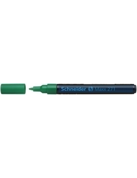 MARCADOR PERMANENTE SCHNEIDER MAXX 271 CONICO 1-2 mm VERDE