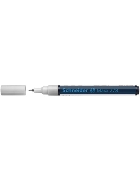 MARCADOR PERMANENTE SCHNEIDER MAXX 278 CONICO 08 mm BLANCO