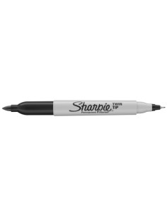 MARCADOR PERMANENTE SHARPIE TWIN TIP 2 EN 1 NEGRO
