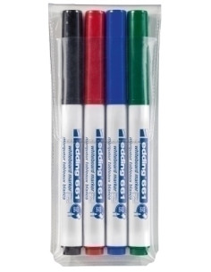 MARCADOR PIZARRA EDDING 661 CONICO BOLSA de 4