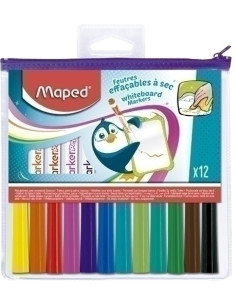 MARCADOR PIZARRA MAPED MARKER PEPS FUN COLOR ESTUCHE DE 12