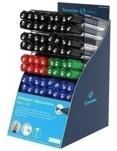 MARCADOR PIZARRA SCHNEIDER MAXX 290 CONICO EXPOSITOR de 64