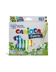 MARCADOR TEXTIL CARIOCA CROMATEX ESTUCHE de 12