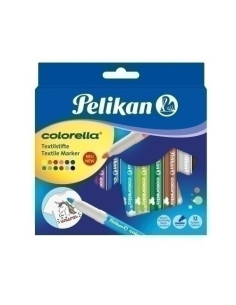 MARCADOR TEXTIL PELIKAN COLORELLA SURTIDO ESTUCHE de 12
