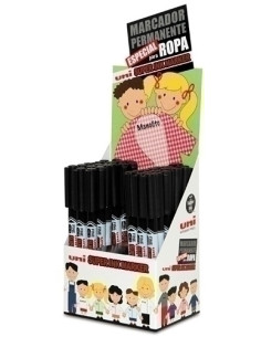 MARCADOR TEXTIL UNI-BALL SUPER INK ESPECIAL ROPA EXPOSITOR de 36