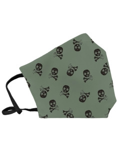 MASCARILLA DE PROTECCION REUTILIZABLE FULI GRANDE TALLA L SKULL KAKI