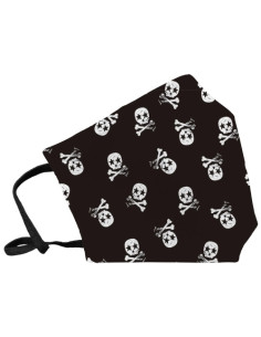 MASCARILLA DE PROTECCION REUTILIZABLE FULI GRANDE TALLA L SKULL NEGRO