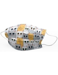 MASCARILLA QUIRURGICA IIR 3 CAPAS DESECHABLE FIRST PROTEC INFANTIL GATOS 1 PAQUETE de 10