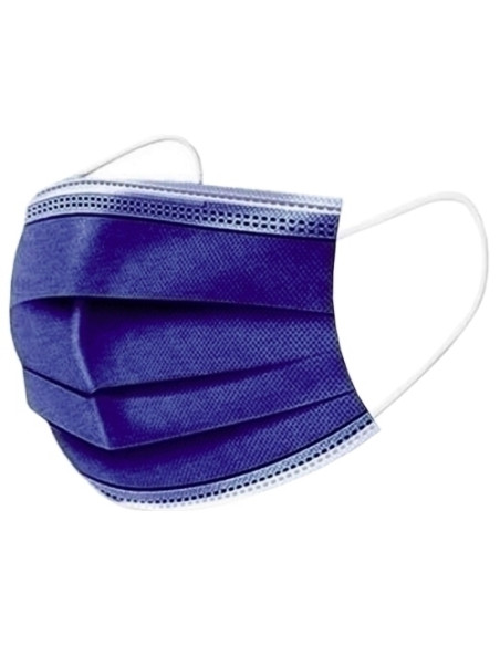MASCARILLA QUIRURGICA IIR 3 CAPAS DESECHABLE GALMASK INFANTIL AZUL MARINO PAQUETE de 10