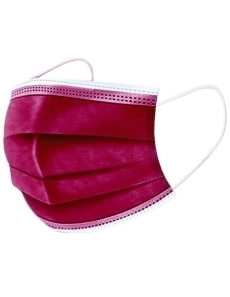 MASCARILLA QUIRURGICA IIR 3 CAPAS DESECHABLE GALMASK INFANTIL BURDEOS PAQUETE de 10