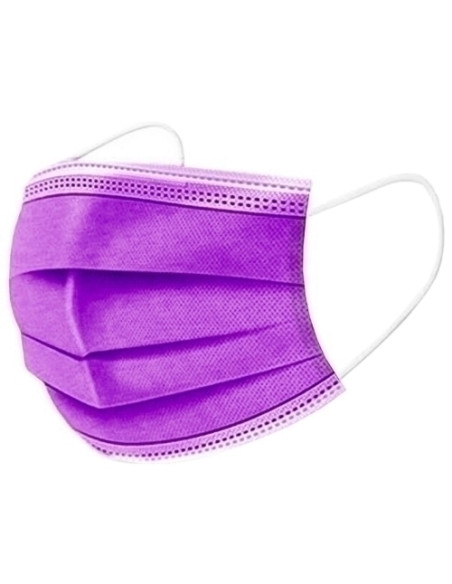 MASCARILLA QUIRURGICA IIR 3 CAPAS DESECHABLE GALMASK INFANTIL LAVANDA PAQUETE de 10