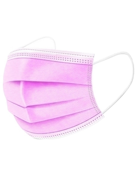 MASCARILLA QUIRURGICA IIR 3 CAPAS DESECHABLE GALMASK INFANTIL ROSA PAQUETE de 10