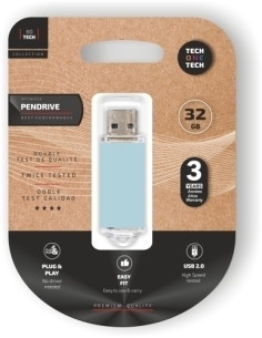 MEMORIA USB 32GB TECH-ONE-TECH BASIC 20 AZUL CIELO Incluye Canon LPI de 024 