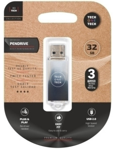 MEMORIA USB 32GB TECH-ONE-TECH BASIC 20 GRADIENT BLACK&WHITE Incluye Canon LPI de 024 