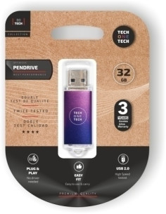 MEMORIA USB 32GB TECH-ONE-TECH BASIC 20 GRADIENT PURPLE Incluye Canon LPI de 024 