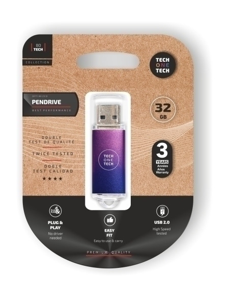 MEMORIA USB 32GB TECH-ONE-TECH BASIC 20 GRADIENT PURPLE Incluye Canon LPI de 024 