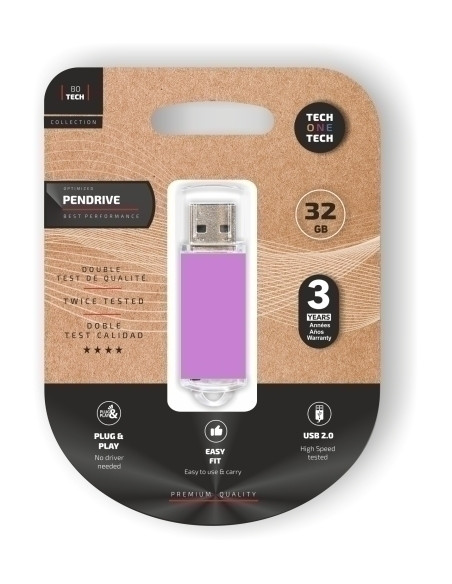 MEMORIA USB 32GB TECH-ONE-TECH BASIC 20 LIGHT PURPLE Incluye Canon LPI de 024 