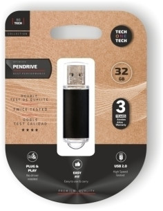 MEMORIA USB 32GB TECH-ONE-TECH BASIC 20 NEGRO Incluye Canon LPI de 024 