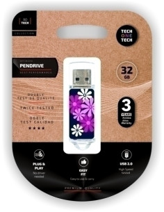 MEMORIA USB 32GB TECH-ONE-TECH FLOWER POWER 20 Incluye Canon LPI de 024 