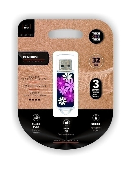 MEMORIA USB 32GB TECH-ONE-TECH FLOWER POWER 20 Incluye Canon LPI de 024 