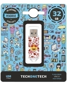 MEMORIA USB 32GB TECH-ONE-TECH HEART-EYES 20 Incluye Canon LPI de 024 