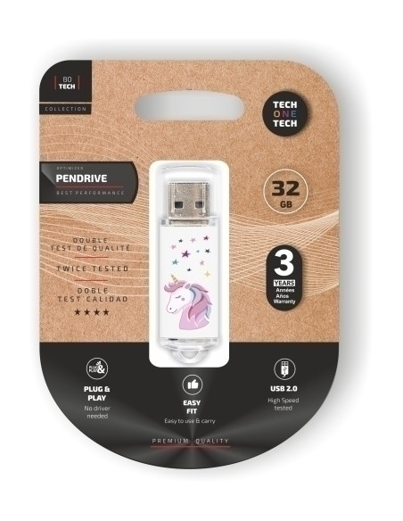 MEMORIA USB 32GB TECH-ONE-TECH UNICORNIO DREAM 20 Incluye Canon LPI de 024 
