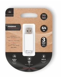 MEMORIA USB 64GB TECH-ONE-TECH BASIC 20 BLANCO Incluye Canon LPI de 024 