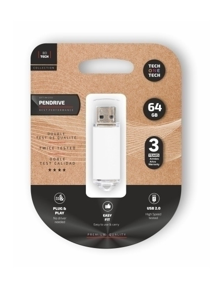 MEMORIA USB 64GB TECH-ONE-TECH BASIC 20 BLANCO Incluye Canon LPI de 024 