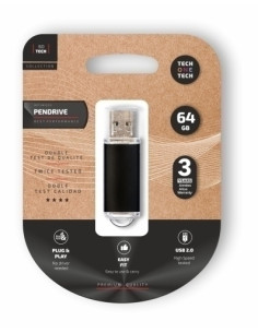 MEMORIA USB 64GB TECH-ONE-TECH BASIC 20 NEGRO Incluye Canon LPI de 024 