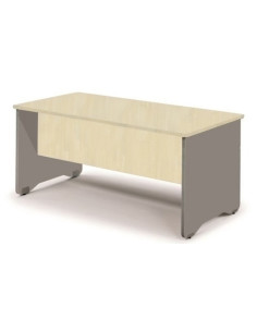 MESA ROCADA WORK 140x80 ESTRUCTURA ALUMINIO TABLERO HAYA