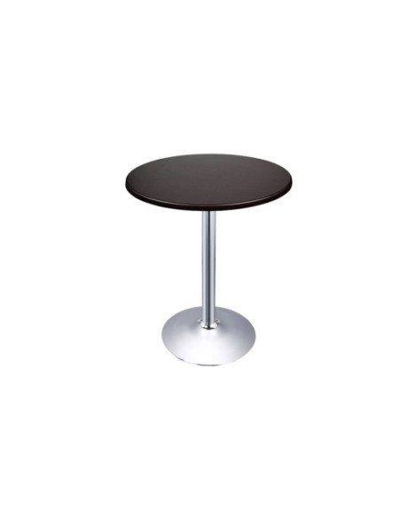 MESA VENDING PIQUERAS Y CRESPO ALTAREJOS TABLERO DE 60 cm DIAMETRO EN MELAMINA WENGUE