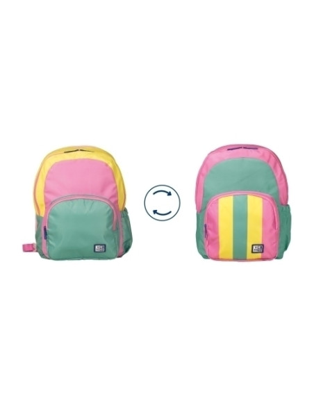 MOCHILA OXFORD COLOR BLOCK REVERSIBLE MODELO 2 BUBBLEGUM