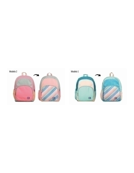 MOCHILA OXFORD COLOR BLOCK REVERSIBLE SURTIDO