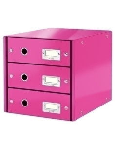 MODULO 3 CAJONES LEITZ CLICK&STORE PLEGABLE FUCSIA