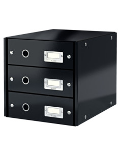 MODULO 3 CAJONES LEITZ CLICK&STORE PLEGABLE NEGRO