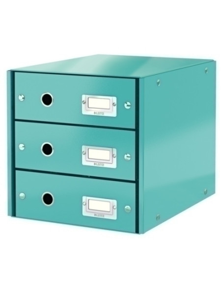 MODULO 3 CAJONES LEITZ CLICK&STORE PLEGABLE TURQUESA