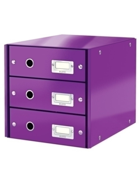 MODULO 3 CAJONES LEITZ CLICK&STORE PLEGABLE VIOLETA