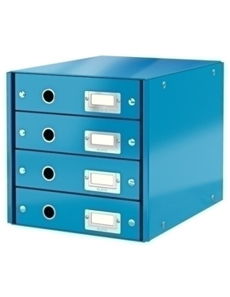 MODULO 4 CAJONES LEITZ CLICK&STORE PLEGABLE AZUL