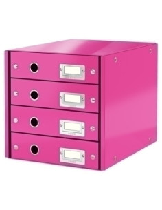 MODULO 4 CAJONES LEITZ CLICK&STORE PLEGABLE FUCSIA