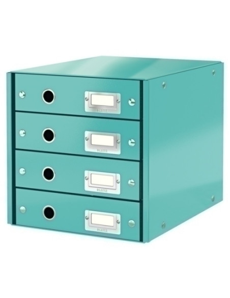MODULO 4 CAJONES LEITZ CLICK&STORE PLEGABLE TURQUESA