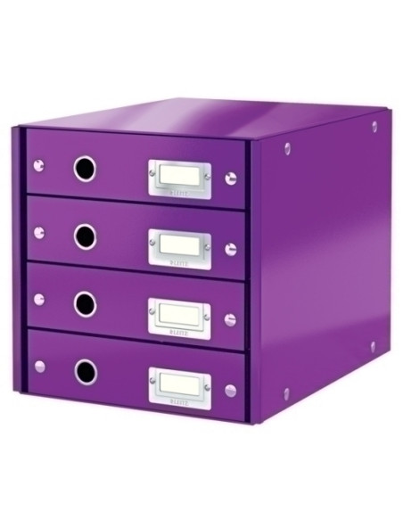 MODULO 4 CAJONES LEITZ CLICK&STORE PLEGABLE VIOLETA